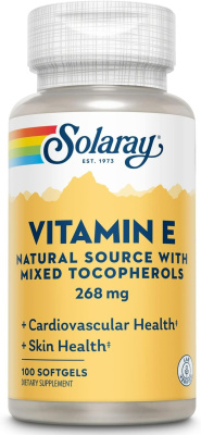 Solaray E d-Alpha Tocopherol (Витамин E d-альфа-токоферол) 400 МЕ 100 гелевых капсул