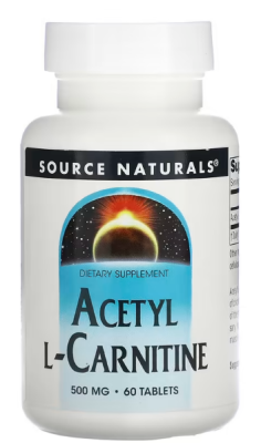 Source Naturals Acetyl L-Carnitine (Ацетил-L-карнитин) 500 мг 60 таблеток