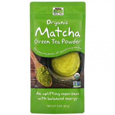 NOW Real Tea Oranic Matcha Tea (органический зеленый чай матча в порошке) 85 г