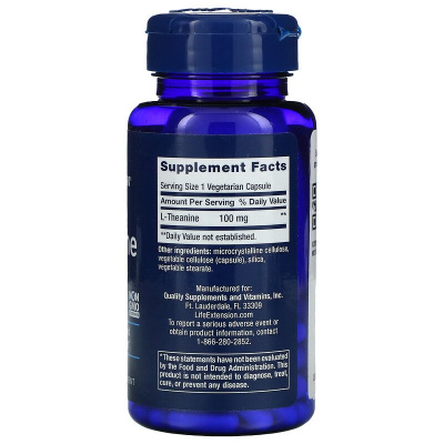 Life Extension L-Theanine (L-теанин) 100 мг 60 капсул