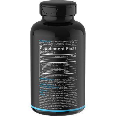 Sports Research Omega-3 Fish Oil (Рыбий жир с омега-3 тройная сила) 1250 мг 90 капсул