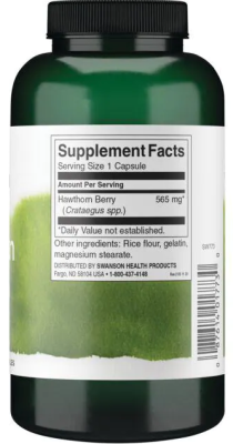 Swanson Hawthorn Berry (Ягоды боярышника) 565 мг 250 капсул