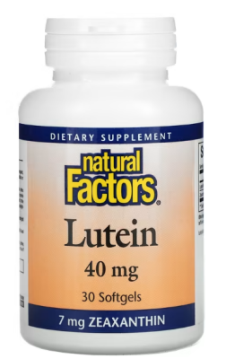 Natural Factors Lutein (Лютеин) 40 мг 30 гелевых капсул