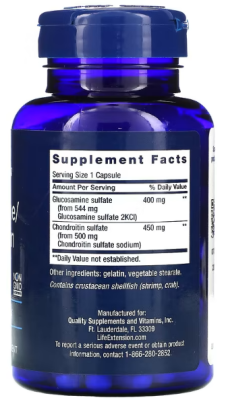 Life Extension Glucosamine Chondroitin Capsules (Капсулы с глюкозамином и хондроитином) 100 капсул