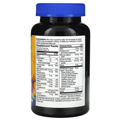Nature's Way Alive! MEN'S GUMMY MULTIVITAMIN (комплекс мультивитаминов для мужчин) со вкусом фруктов 60 жевательных таблеток