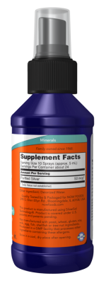 NOW Silver Sol Spray and Liquid (Очищенное серебро) 118 мл (4 oz)