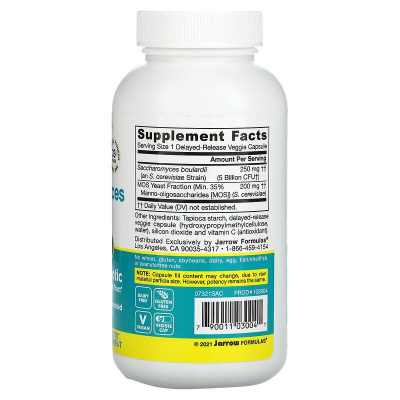 Jarrow Formulas Saccharomyces Boulardii Plus MOS (сахаромицеты Буларди) 5 млрд 90 капсул