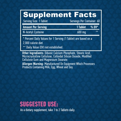 Haya Labs N-Acetyl L-Cysteine (N-ацетил L-цистеин) 60 таблеток