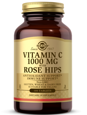 Solgar Vitamin C 1000 mg with Rose Hips (Витамин C 1000 мг с шиповником) 100 таблеток
