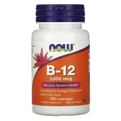 NOW Vitamin B-12 1000 мкг 100 леденцов