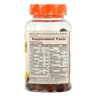 Sundown Naturals Multivitamin Gummies (Мультивитаминные жевательные конфеты) со вкусом винограда апельсина и вишни 120 шт.