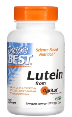 Doctor's Best Lutein from OptiLut (Лютеин от OptiLut) 10 мг 120 растительных капсул