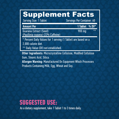 Haya Labs Guarana (Гуарана) 900 мг 60 таблеток