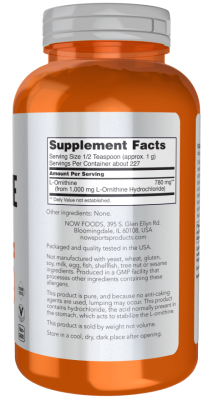 NOW L-Ornithine Powder (L-орнитин порошок) 227 г