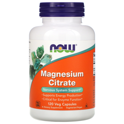 Now Foods Magnesium Citrate (Цитрат магния) 120 капсул