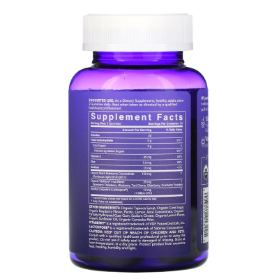 Sports Research Organic Elderberry Vitamin C + Zinc (органическая бузина витамин C и цинк) со вкусом натуральных ягод 60 мармеладок