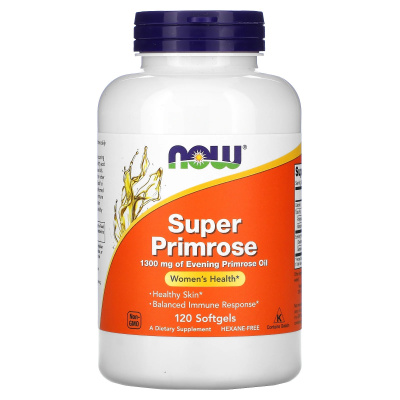 NOW Evening Primrose Oil (Масло примулы вечерней) 1300 мг 120 капсул