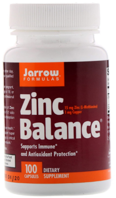 Jarrow Formulas Zinc Balance (Баланс цинка) 100 капсул