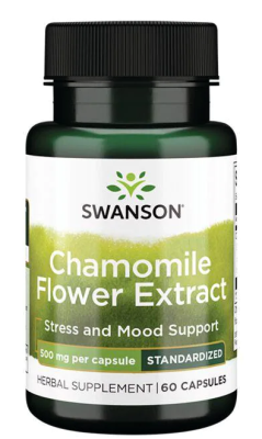Swanson Chamomile Flower Extract (Экстракт цветков ромашки - Стандартизированный апигенин) 500 мг 60 капсул