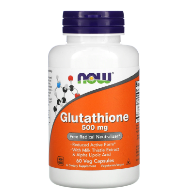 Now Foods Glutathione (Глутатион) 500 мг 60 капсул