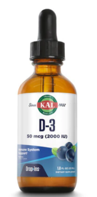 KAL D-3 DropIns 2000 IU черника 53 мл