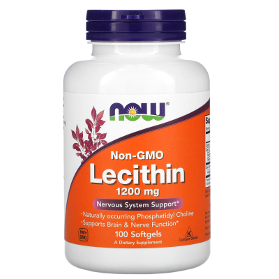 Now Foods Lecithin (Лецитин) 1200 мг 100 капсул