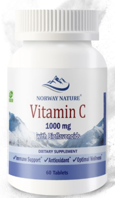 Norway Nature C-1000 with Bioflavonoids (Витамин С с биофлавоноидами) 60 таблеток, срок годности 08/2025