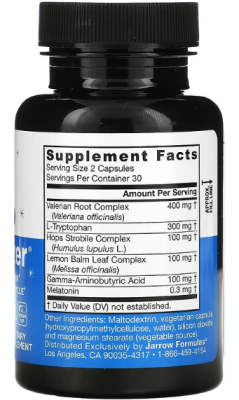 Jarrow Formulas Sleep Optimizer (Оптимизатор сна) 60 растительных капсул