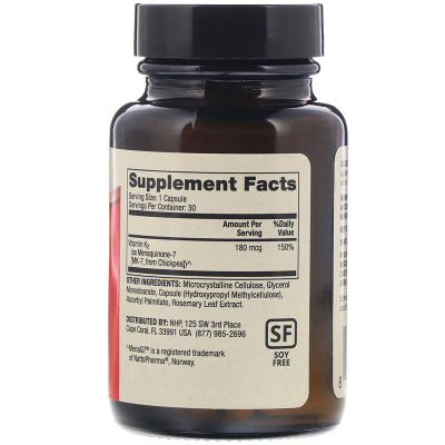 Dr. Mercola Vitamin K2 (Витамин K2) 180 мкг 30 капсул