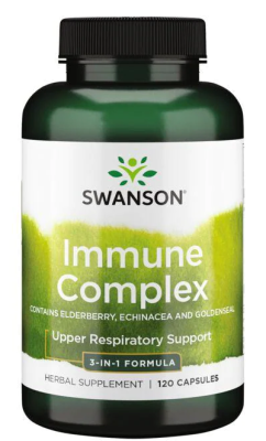 Swanson Immune Complex Contains Elderberry Echinacea and Goldenseal (Иммунный комплекс содержит бузину, эхинацею и желтокорень) 120 капсул