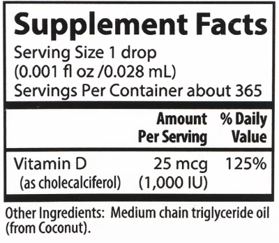 Carlson Labs Super Daily D3 (Витамин D3) 1000 МЕ 10,3 мл