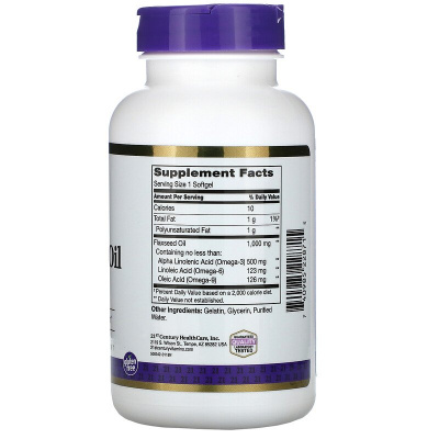 21st Century Flaxseed Oil (льняное масло) 1000 мг 120 капсул