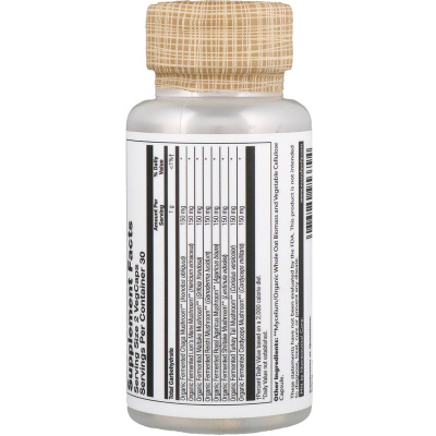 Solaray Organically Grown Fermented Mushroom Complete (Ферментированный комплекс органического происхождения) 600 мг 60 капсул