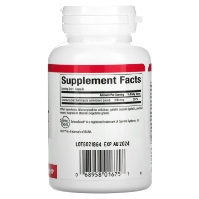Natural Factors SelenoExcell (селен) 200 мкг 90 капсул