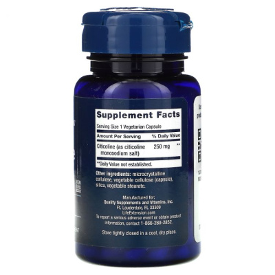 Life Extension Cognizin капсулы с CDP-холином 250 мг 60 капсул