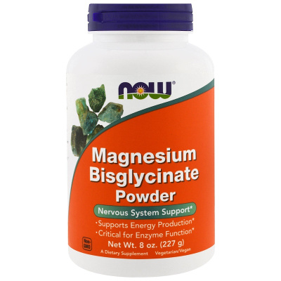 Now Foods Magnesium Bisglycinate Powder (Порошок бисглицината магния) 227 гр
