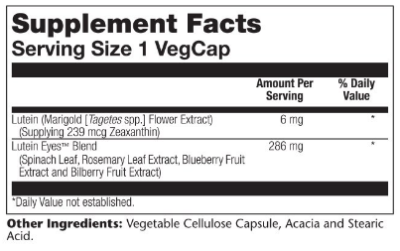 Solaray Lutein Eyes 6 Original (для поддержки здоровья глаз) 6 мг 30 капсул