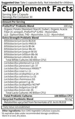 Garden Of Life Probiotics 100B Pre and Pro and Postbiotics (Пре + Про + Постбиотики 100 млрд КОЕ) 30 вег капсул