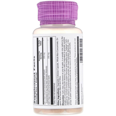 Solaray Cat's Claw Bark Extract 200 мг 30 капсул