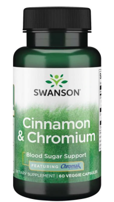 Swanson Cinnamon & Chromium - Featuring Chromax 60 вег капсул
