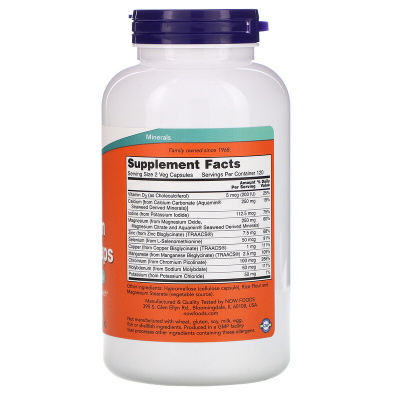 NOW Full Spectrum Mineral Caps (Капсулы с мультиминералами) 240 капсул