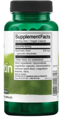 Swanson Quercetin - High Potency (Кверцетин - Высокая эффективность) 475 мг 60 капсул