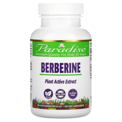 Paradise Herbs Berberine (берберин) 180 вегетарианских капсул