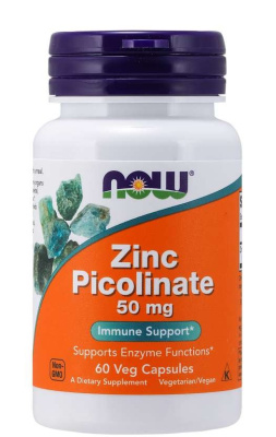 Now Foods Zinc Picolinate (Пиколинат цинка) 50 мг 60 капсул