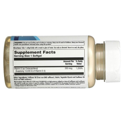 KAL Ultra D-3 (витамин D3) 250 мкг (10 000 МЕ) 90 капсул