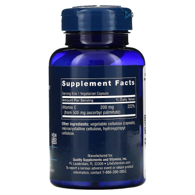 Life Extension Ascorbyl Palmitate (аскорбил пальмитат) 500 мг 100 капсул