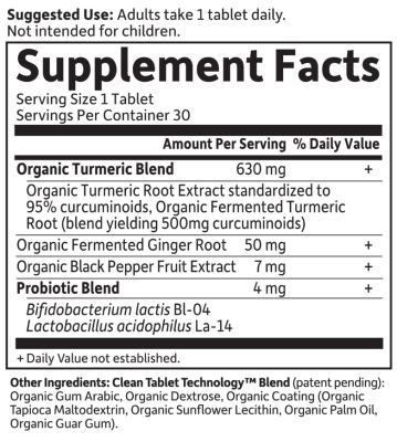 Garden of Life mykind Organics Maximum Strength Turmeric Joints & Mobility (Максимальная прочность и подвижность суставов с куркумой) 30 вег таблеток