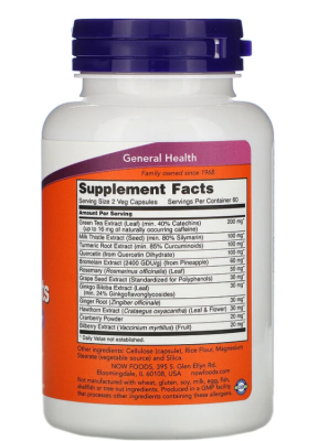 NOW Super Antioxidants (Супер Антиоксиданты) 120 вег. капсул