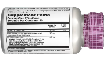 Solaray CircuLegs (Поддержка кровообращения) 200 мг 60 капсул