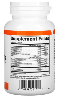 Natural Factors Hi Potency B Complex (Высокоэффективный комплекс B) 90 капсул